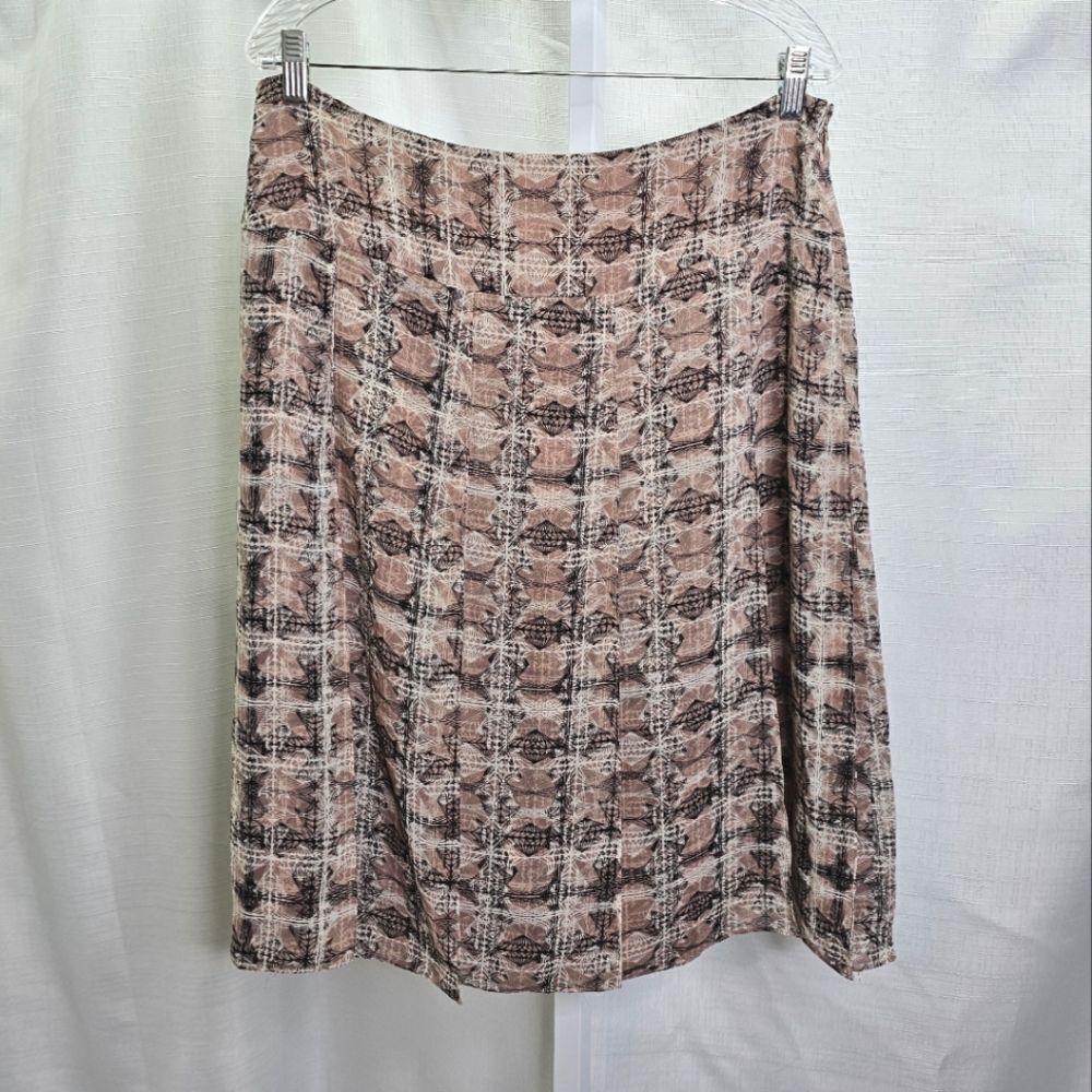 Tapemeasure Brown and Black Print Midi Skirt Size 12
